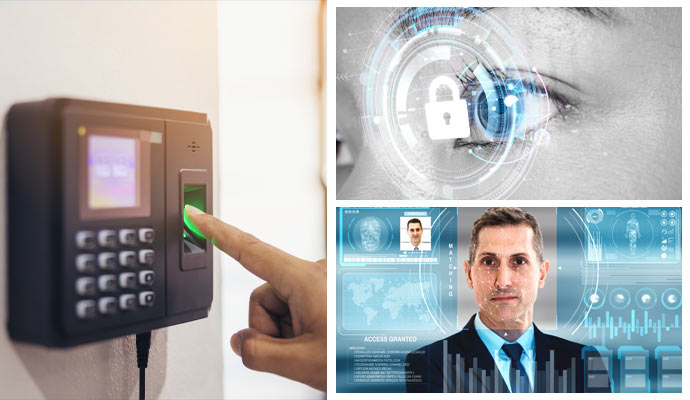 Access control, face scan, eye scan access etc.