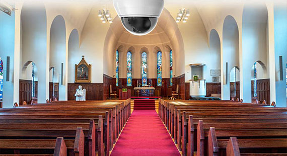 security camera in church