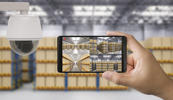 cloud video surveillance connecting to a phone