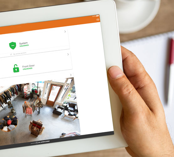 Security monitoring from wireless device