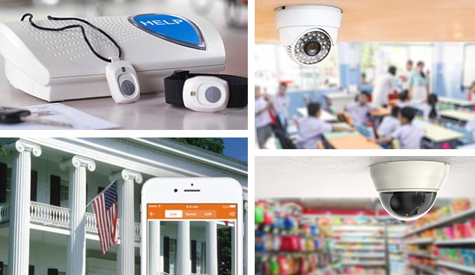 Security solutions for healthcare, schools, government buildings, and retail stores.