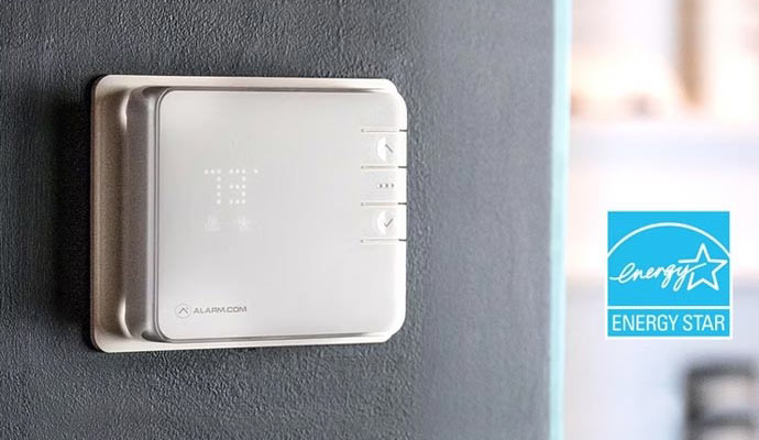 close-up view of a thermostat