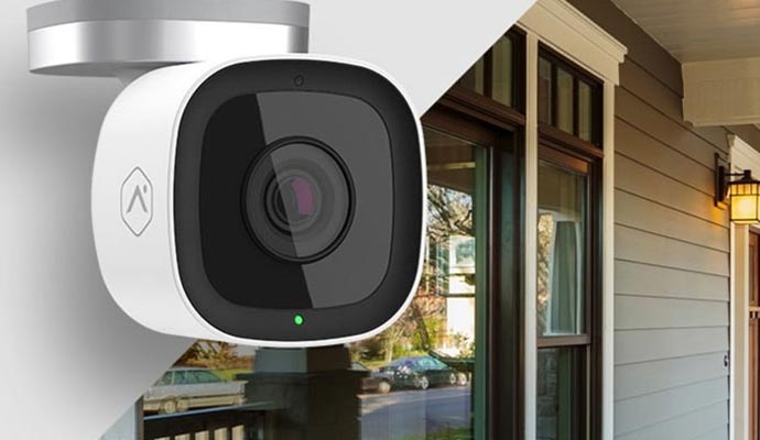 installed home security camera