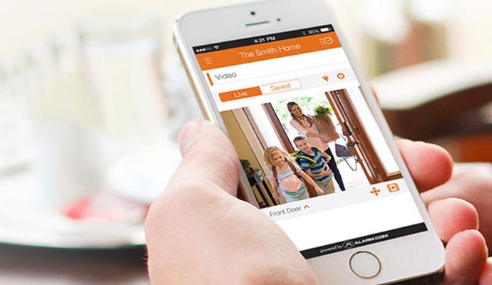monitoring home security with smartphone
