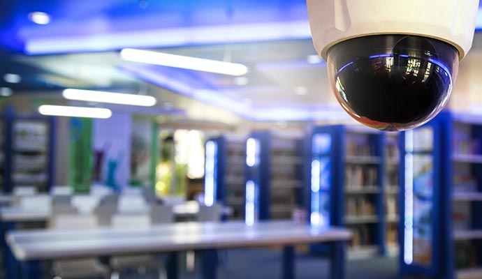 cctv camera in library