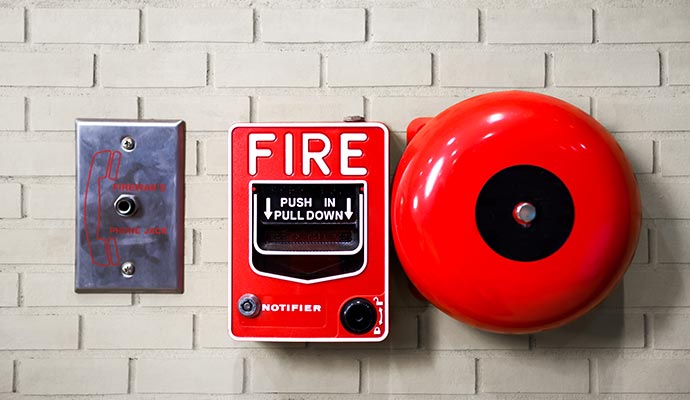 Home security and fire alarm system
